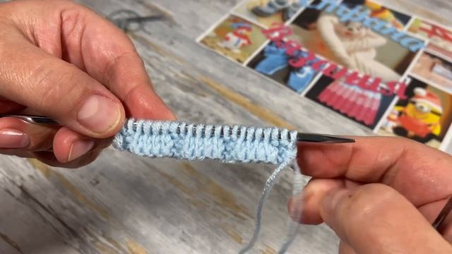 Узоры спицами. Простой узор. Knitting patterns. Simple pattern. смотреть онлайн