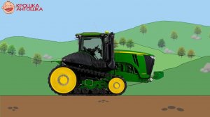 Колесный Трактор, Гусеничный Трактор и Большой Колесный Трактор. Собираем Пазлы.