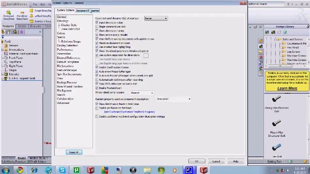 How To Show Cosmetic Threads in SolidWorks смотреть онлайн