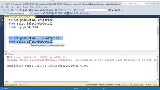 28 GROUP BY Microsoft SQL Server смотреть онлайн