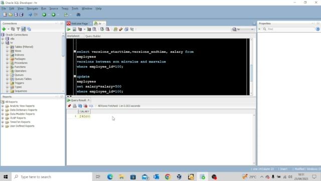 FLASHBACK VERSION QUERY смотреть онлайн