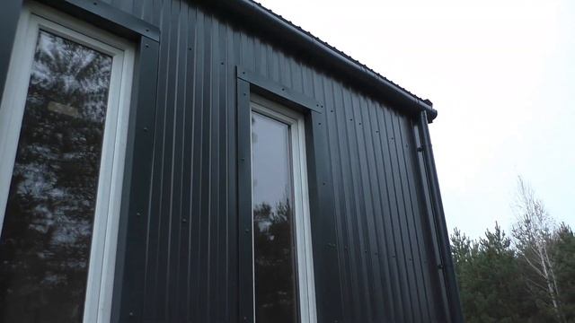 Каркасный дом 6х8м с односкатной кровлей и террасой смотреть онлайн