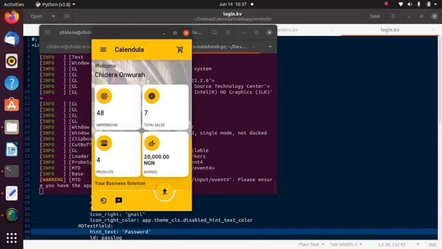 Building Calendula Online Store vendor app with Python, kivy and KivyMD смотреть онлайн