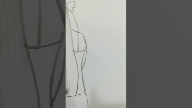 Girl back side sketch #how to draw girl sketch #360 creativity # смотреть онлайн