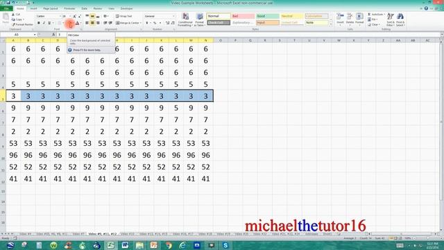 VIDEO #29 (Excel 2010) - Using fill colors and grid lines in Excel смотреть онлайн