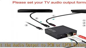 Digital to Analog Audio Converter, SPDIF Coaxial Toslink to Analog Stereo L/R RCA 3.5mm Jack Audio