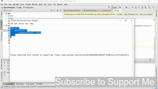 FIX Some File Crunching Failed See Logs for Details Error in Android Studio 100% Working смотреть онлайн