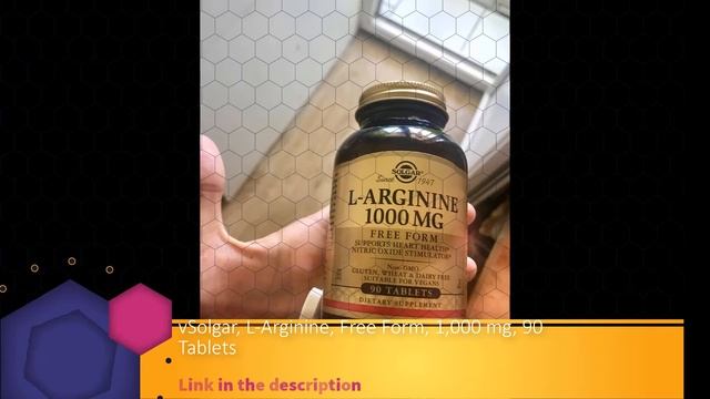 Solgar, L-Arginine, Free Form, 1,000 Mg, 90 Tablets