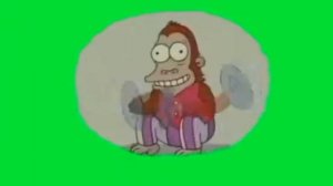 Обезьяна в голове с тарелками 1 час