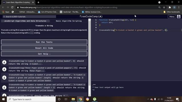 Truncate a string - Javascript beginner tutorial - Microverse смотреть онлайн