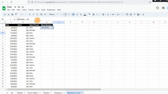 How to find the week number for dates in Google Sheets | use weeknum formula video #googlesheets смотреть онлайн