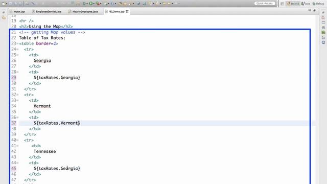 JSP Expression Language Example смотреть онлайн