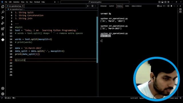 Advanced String Operations in Python | Split , Concertation, Join | Advanced Python Series #python смотреть онлайн