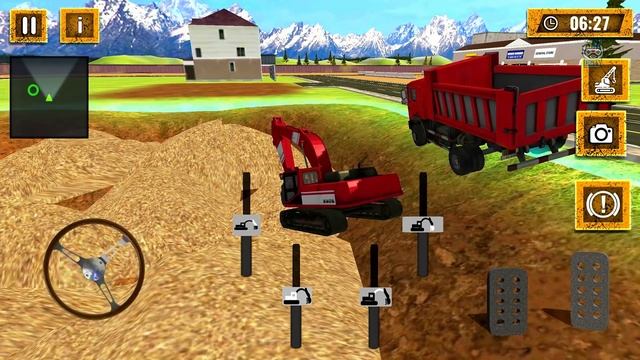 Heavy Excavator Loading Dump Truck With Sand - Construction Simulator 2020 - Android Gameplay смотреть онлайн