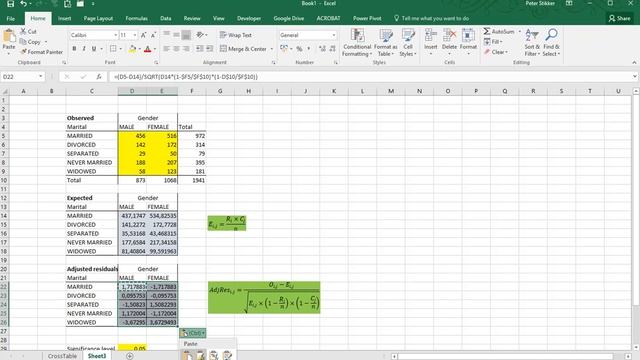 Excel - Chi square post hoc using adjusted residuals смотреть онлайн