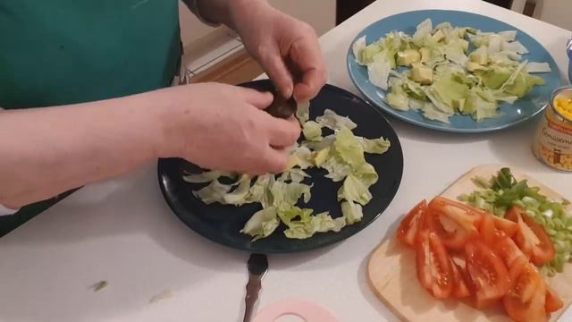 Салатик с омлетом к ужину!!!!Домашняя еда Кухня Рецепты смотреть онлайн