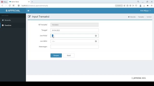 membuat Aplikasi Approval Overtime Berbasis Web menggunakan PHP & MYSQLi смотреть онлайн