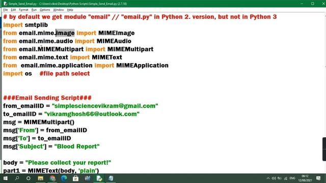 Python Programming Language, Script to Send Mail with different types of attachments, Google App PW смотреть онлайн