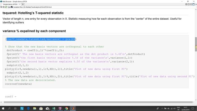 PCA in matlab ( Principal Component analysis in Matlab) смотреть онлайн