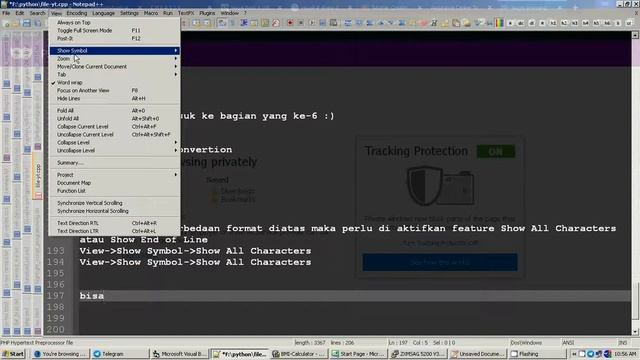 Notepad++ : Penggunaan Menu Edit EOL (End Of Line) смотреть онлайн