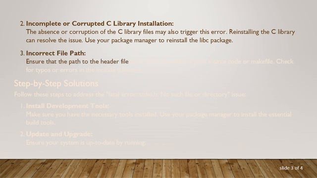 Troubleshooting "fatal error: stdio.h: No such file or directory" in C Compilation on Unix & Linux смотреть онлайн