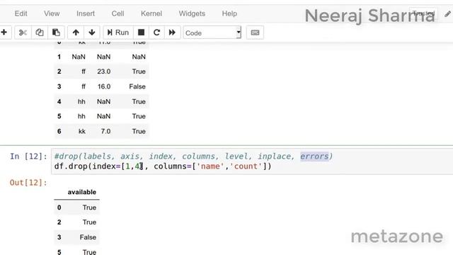 Drop columns in pandas or drop rows in pandas (using drop function in python) | Neeraj Sharma смотреть онлайн
