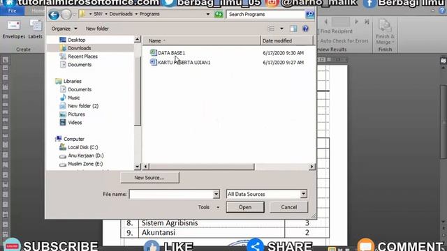 Cara Mailing Dari Excel ke Word смотреть онлайн