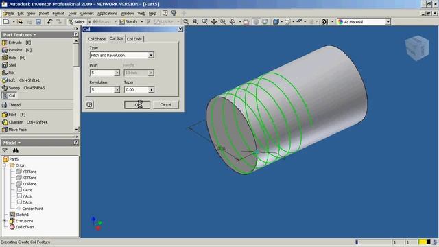 Autodesk Inventor - How to create Variable Pitch Coil смотреть онлайн