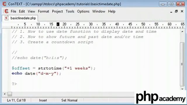 PHP Expert Tips 271 Date and Time Part 1 смотреть онлайн