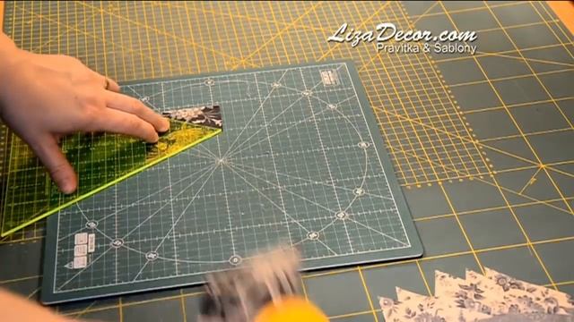 Patchwork tutorial Triangl - Patchworkové vzory podle pravítka Triangl LizaDecor.com смотреть онлайн