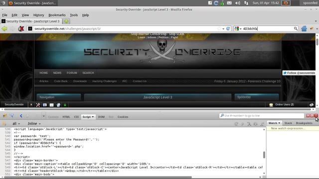Spoonfeeding Hacking - SecurityOverride.net Javascript Mission 3 смотреть онлайн