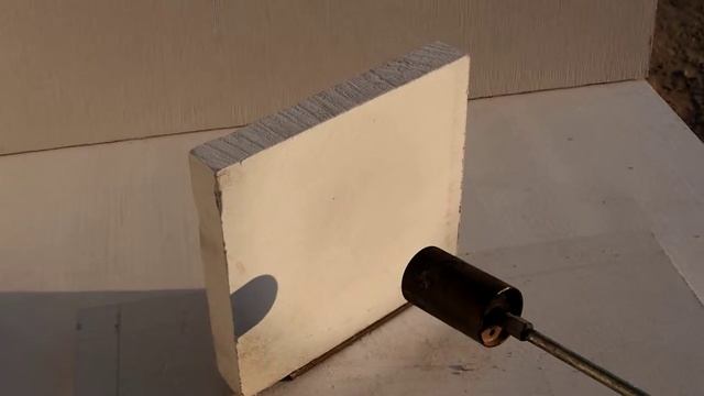 Испытание Силиката Кальция огнем. Тест 3. SILCA® 250KM