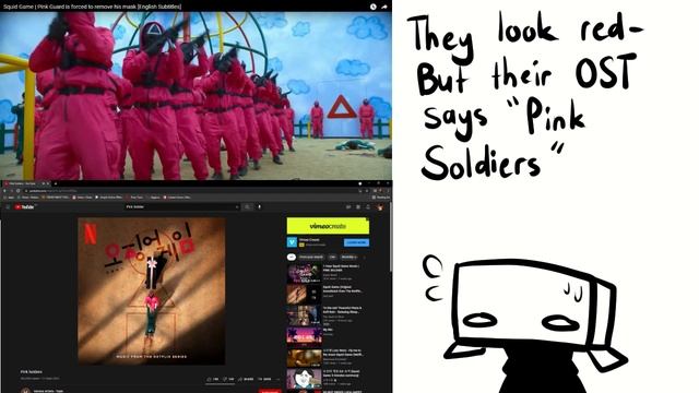Red or Pink? (The Soldiers of Squid game colour) смотреть онлайн