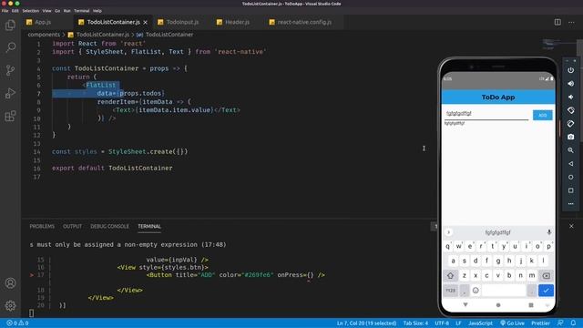 React Native beginners tutorial. Style and add image (To-Do app) Part 2 смотреть онлайн