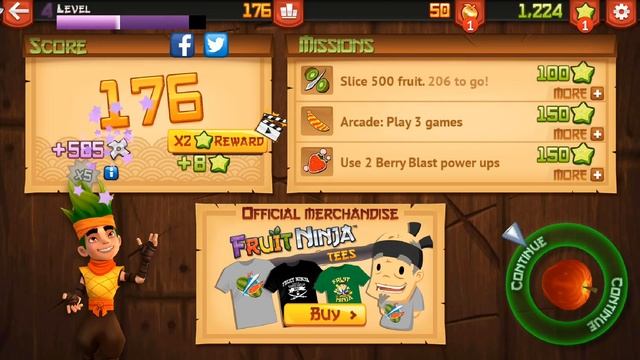 Fruit Ninja: Gameplay Walkthrough Part 1 - Slicing Fruit! (iOS, Android) смотреть онлайн
