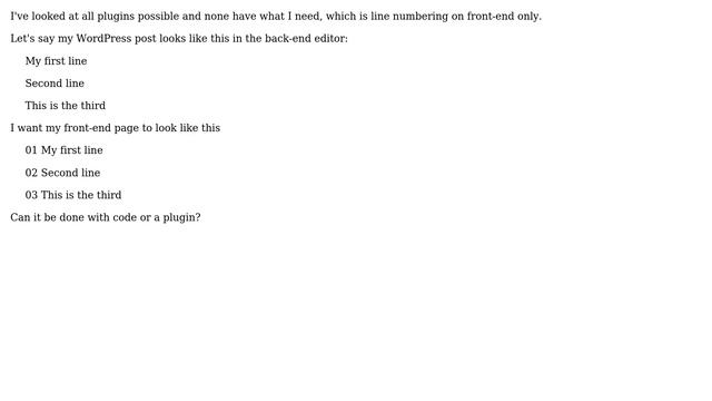Wordpress: Line numbering on Wordpress frontend смотреть онлайн