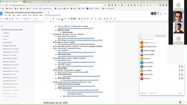 Kubernetes SIG Storage - CSI Implementation Workgroup 20200127 смотреть онлайн