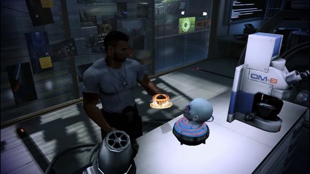 Вега дурачится с головой хаска (DLC Левифан) Mass Effect 3 смотреть онлайн