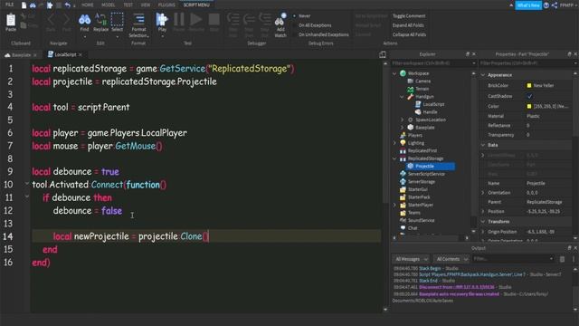 HOW TO MAKE A GUN IN ROBLOX STUDIO! BEGINNERS TUTORIAL смотреть онлайн