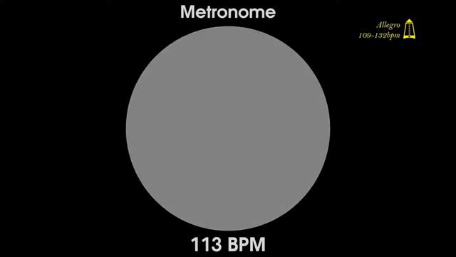 113 BPM Metronome - Allegro - 1080p - TICK and FLASH, Digital, Beats per Minute смотреть онлайн