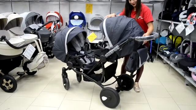 Детская коляска Tutis Terra для двойни смотреть онлайн
