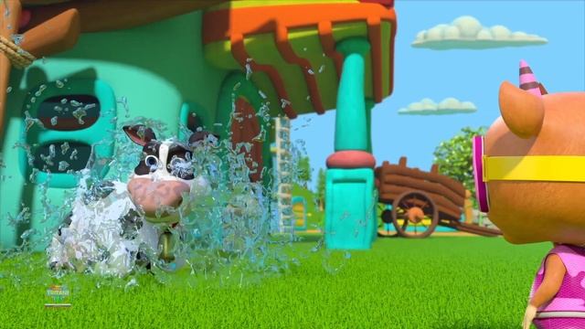 Колеса в автобусе идет круглый и круглый + Больше русский потешки для детей смотреть онлайн