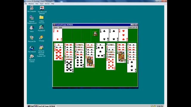 FreeCell games on windows 95 смотреть онлайн