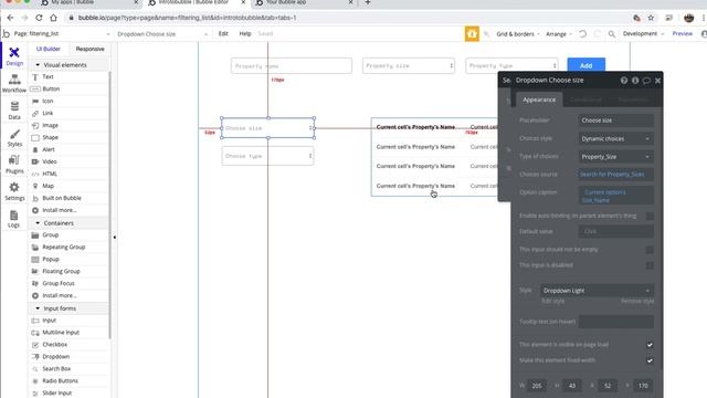 Bubble.io Tutorial: How to filter a repeating group by two different variables смотреть онлайн