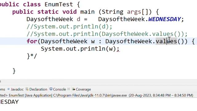 How to print all the values from Enum using For Each Loop | Java Basics 77 смотреть онлайн