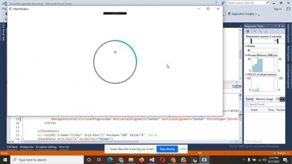 WPF C# Circular Progress Bar