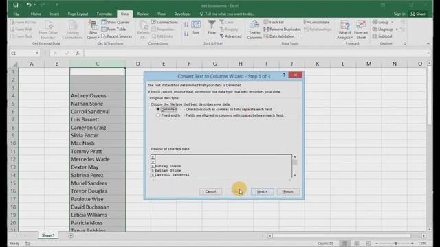 Microsoft Excel: how to separate words from one cell (Text to Columns) | Office Academy смотреть онлайн