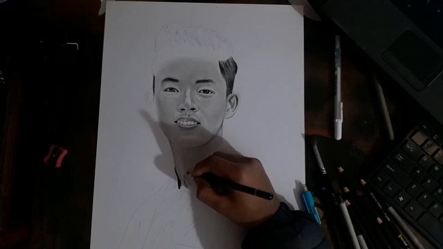DRAWING OF JESIK LAMA | PENCIL/CHARCOAL SKETCH | NEPALI ARTIST #7 смотреть онлайн