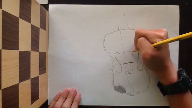 How to draw a violin