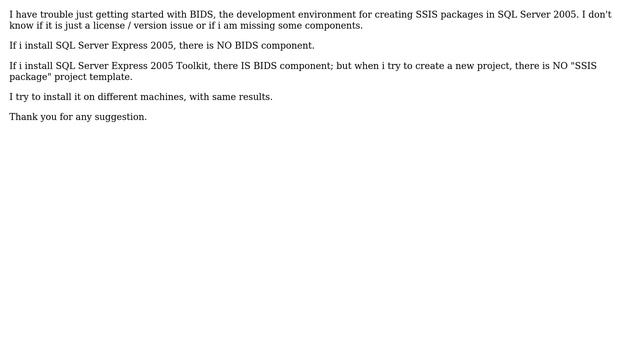 DevOps & SysAdmins: BIDS and SSIS projects on SQL Server 2005 (3 Solutions!!) смотреть онлайн